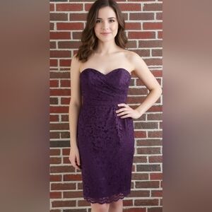 David's Bridal formal mini dress Lacey size 10